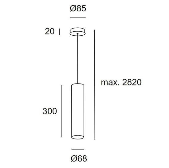 PIPE zwis biały 00-5456-14-05 Leds-C4 