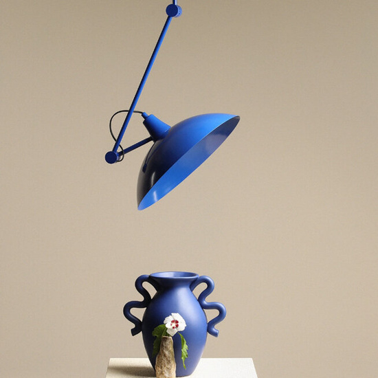 KOBALTOWA LAMPA NA WYSIĘGNIKU MELOS 808PL-G25 ALDEX