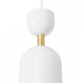 SUPURU lampa wisząca biała z mosiężną rurką UMMO