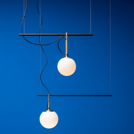 Lampa wisząca ze szkła dmuchanego NH S2 14 Artemide