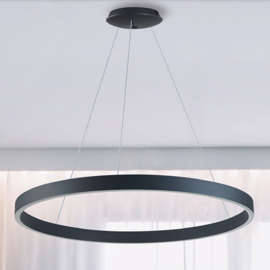 Czarna lampa wisząca z pilotem Marco 100 CCT  Azzardo AZ5050