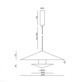 Lampa wisząca GEHIT L C1350/60/ORO Aromas 