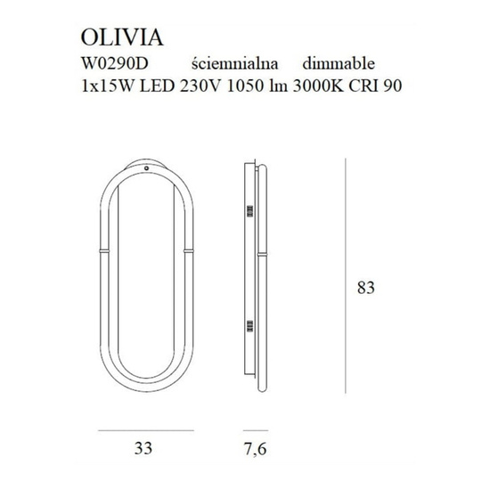 Kinkiet Olivia W0290D Maxlight