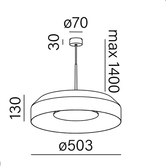 LAMPA WISZĄCA MAXI RING LED 230V AQFORM