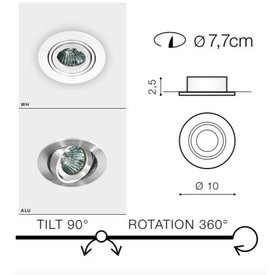 Oprawa wpust Azzardo CARLO biała