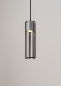 FOBIA 1 lampa wisząca czarny/srebrny 33448