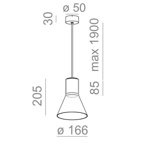 LAMPA WISZĄCA MODERN GLASS Flared TP E27 230V AQFORM