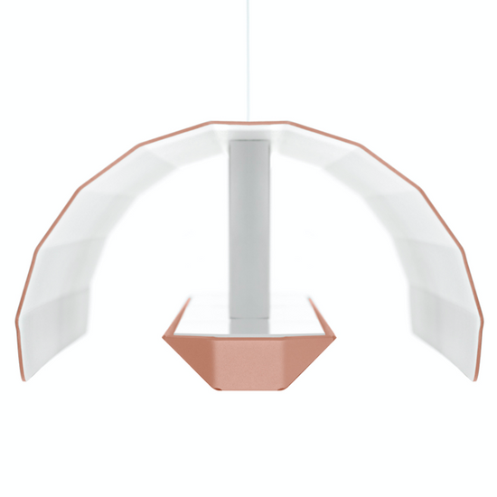 Lampa wisząca liniowa APOLIN 120 cm, złamany róż-biały KASPA