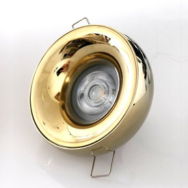 Oprawa wpuszczana Adamo złota ze złotym pierścieniem AZ1482+AZ1486 Azzardo