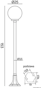 Lampa stojąca KULE CLASSIC K 5002/1/KP 250 SU-MA