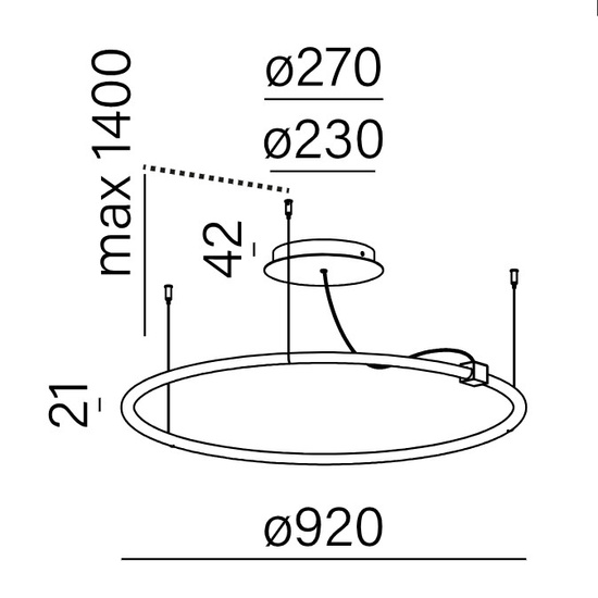 Lampa wisząca BUCLO up LED AQFORM