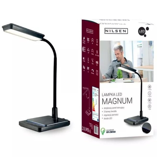 Lampka biurkowa LED Magnum Nilsen czarna