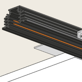 Szynoprzewód multitrack podtynkowy 1m czarny / biały