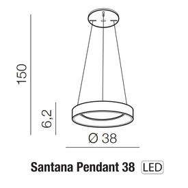 Lampa wisząca Santana 38 Azzardo AZ4998