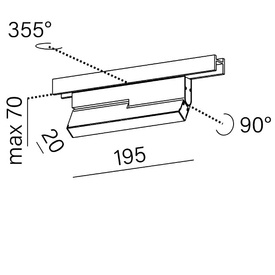 Oprawa RAFTER mini move LED do szynoprzewodów multitrack AQform