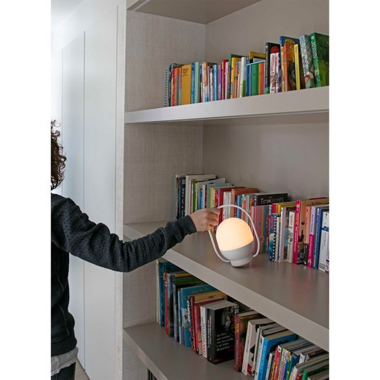 Biała lampka przenośna lampka TAKE AWAY LED 01015 Faro