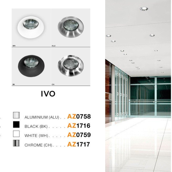 Wpust sufitowy IP54 IVO 1 AZ0758 Azzardo