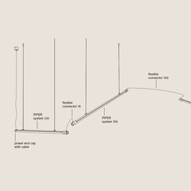 END POWER END CAP  ELEMENT KOŃCOWY LAMPY PIPER system LED 