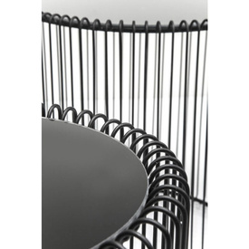 Zestaw dwóch stolików kawowych Wire Black Kare Design 79578 