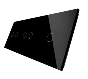 Pięcioprzyciskowy potrójny czarny panel szklany 70122-62 LIVOLO