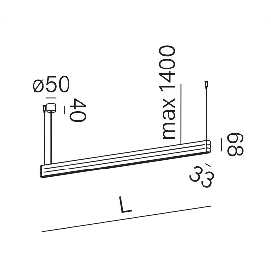 Lampa wisząca RIBBY line up&down LED AQFORM