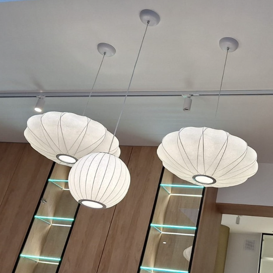 Lampa wisząca SILK biała 30 cm