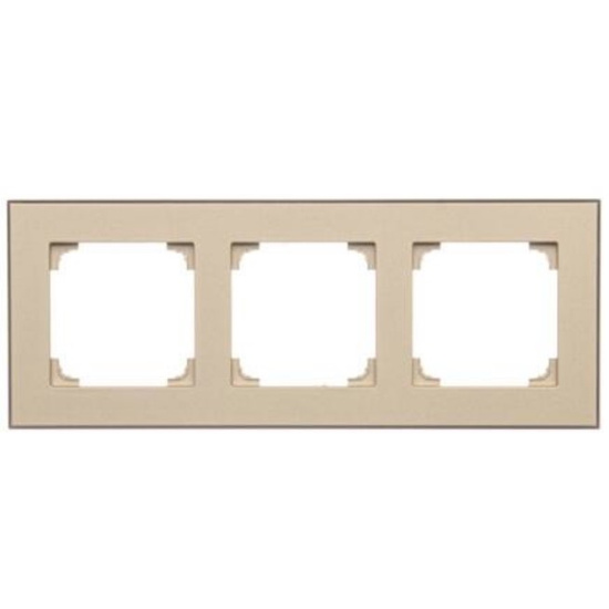 Ramka trójkrotna Simon 55 DUO szampańska