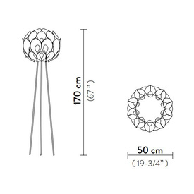 Lampa stojąca Flora złota Slamp 