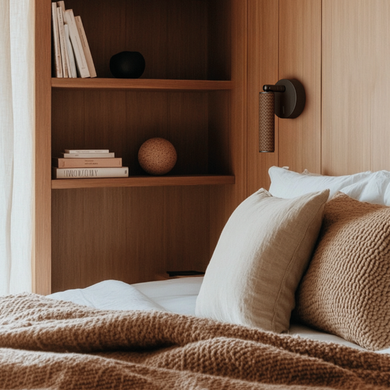 LAMPA ŚCIENNA COCO A1342 starzone złoto/szary taupe skóra Aromas