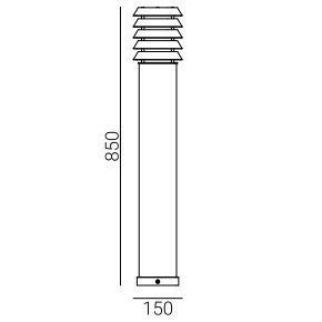 Słupek ogrodowy Alta drewno Norlys 85cm art 1440 cynk ogniowy
