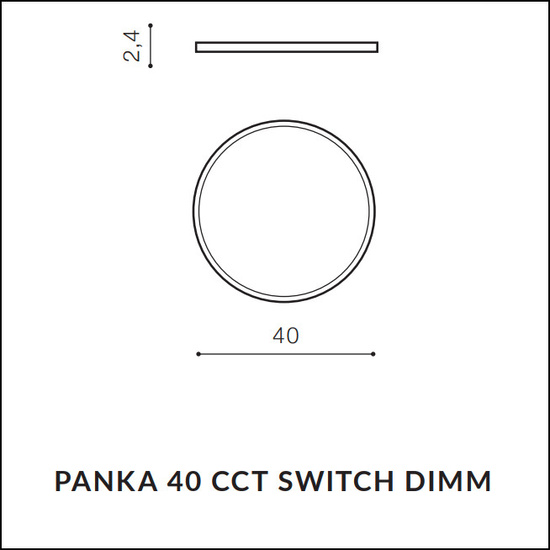 Plafon Panka 40 CCT SWITCH DIMM AZ5367