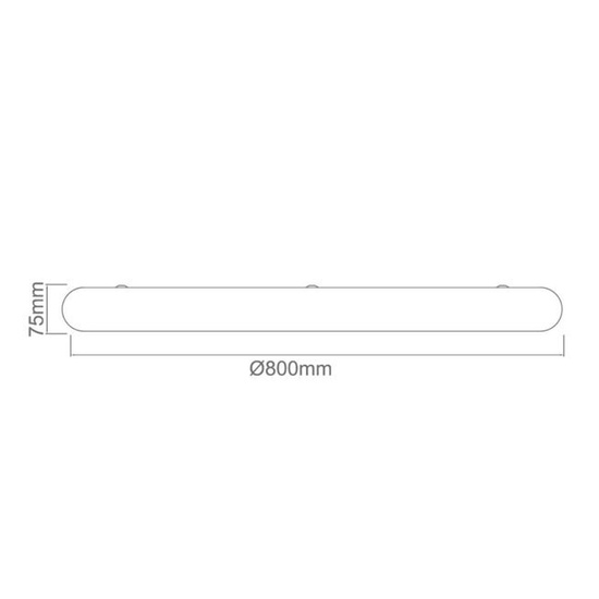 Plafon Piatto Cromo 80 Orlicki Design