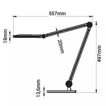 Lampka biurkowa LED MAX z ładowarką indukcyjną wireless czarna BL025E