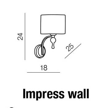Biały kinkiet Impress AZ0503 Azzardo