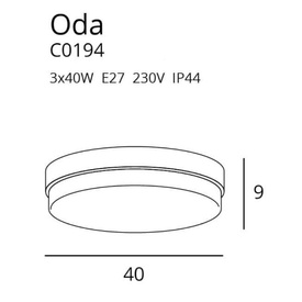 Lampa sufitowa Oda czarna MAXLIGHT 