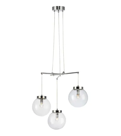 Lampa wisząca SICILY Pendant 3L Chrome/Clear