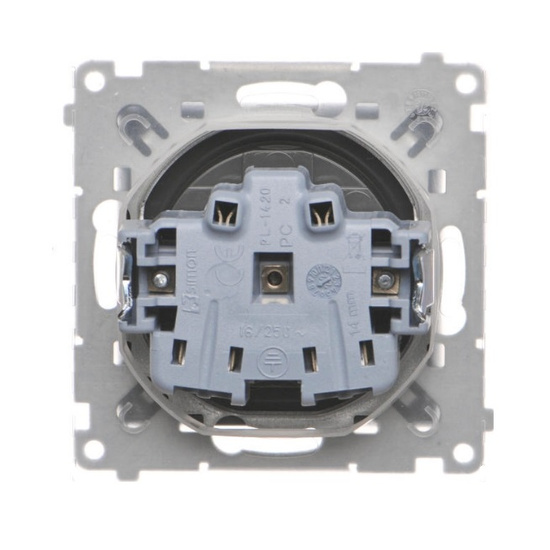 Gniazdo pojedyncze z klapką transparentną IP44 Simon 55