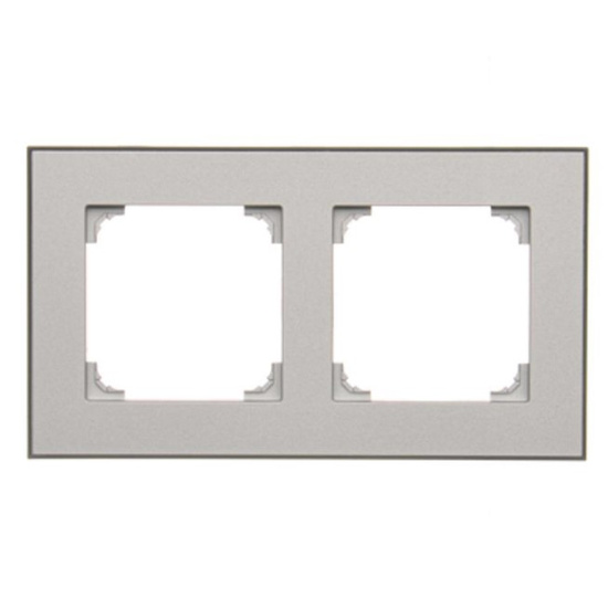 Ramka dwukrotna Simon 55 DUO aluminium