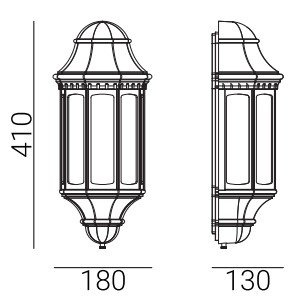 Kinkiet zewnętrzny Genova Norlys art.170 biały