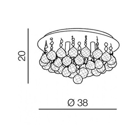 Plafon Bolla 38 Gold Azzardo
