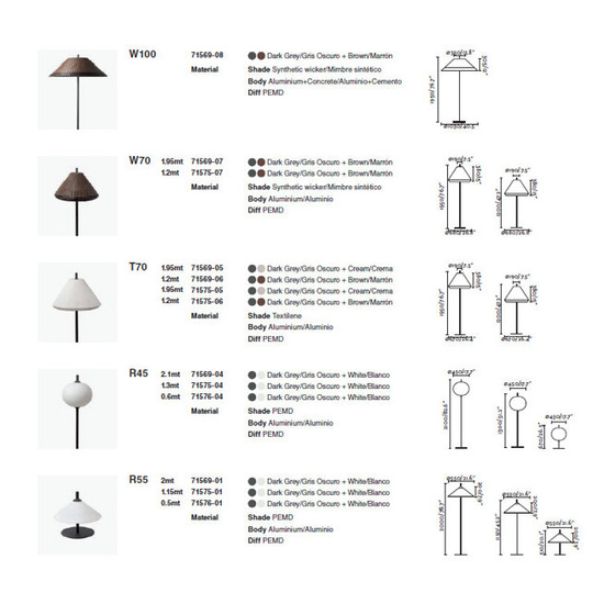 Zewnętrzna lampa stojąca SAIGON 2M R55 FARO 71569-01