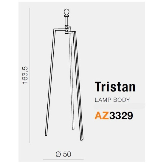 Nowoczesna lampa podłogowa Tristan White Azzardo