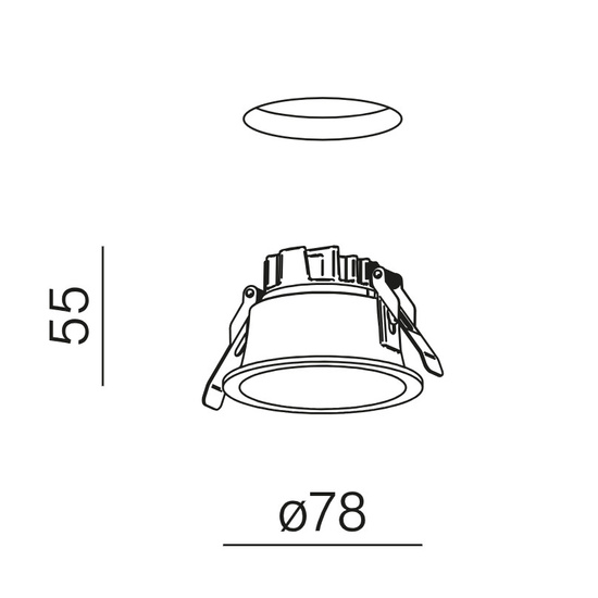oprawa HOLLOW lens LED hermetic wpuszczana