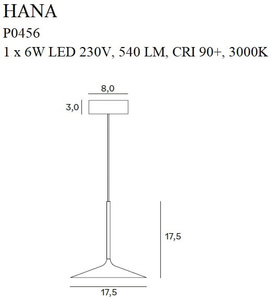 Czarna lampa wisząca HANA P0456 MAXLIGHT 
