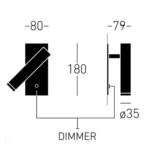 Moi C IN SN DIM kinkiet wpuszczany