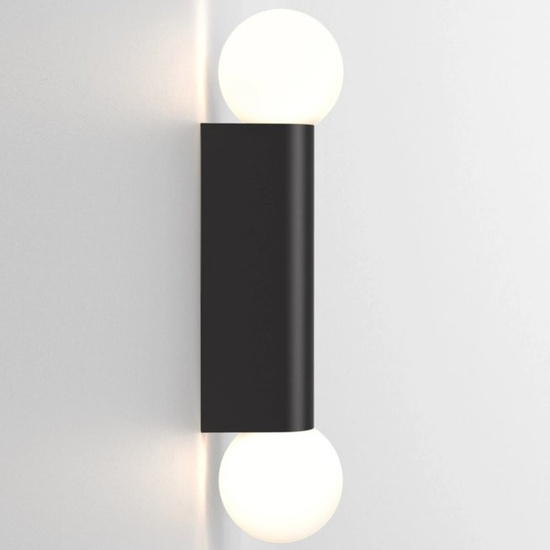 KINKIET Ortona IP44 Twin Matowoczarny