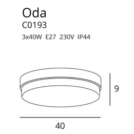 Lampa sufitowa Oda biała MAXLIGHT 