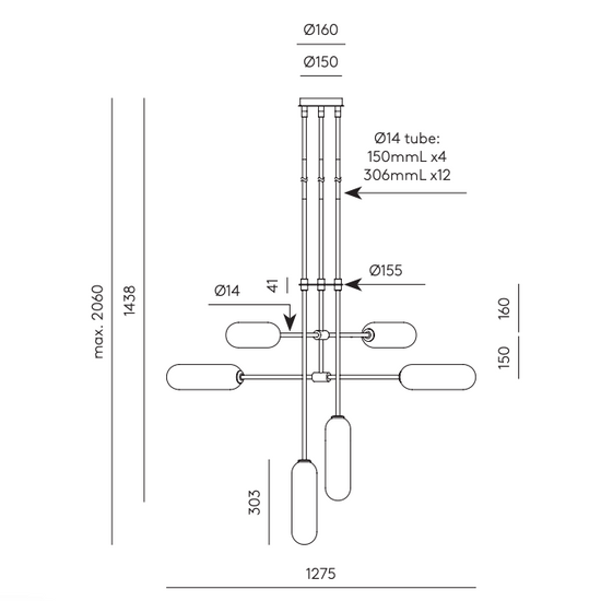 Lampa wisząca ATIL L C1281/6 Aromas 