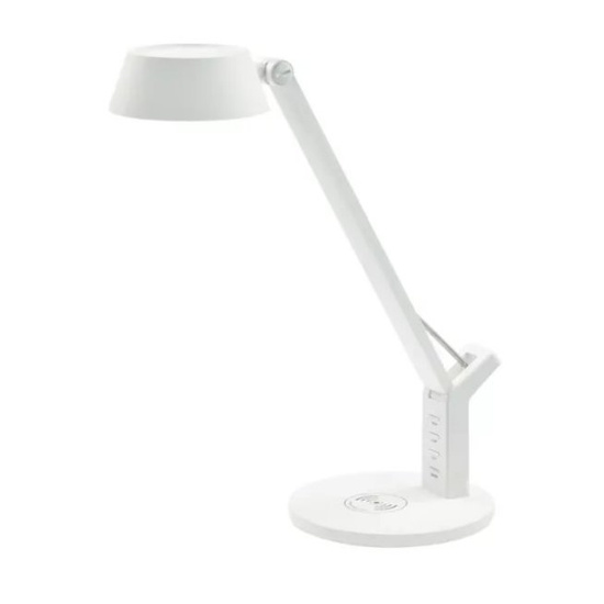 Lampka biurkowa LED LEO z ładowarką indukcyjną wireless biały