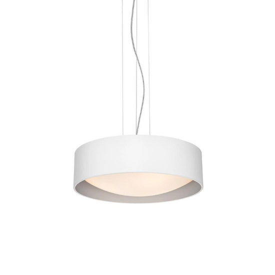 Lampa wisząca VERO biała, 45 cm, srebrne wnętrze KASPA